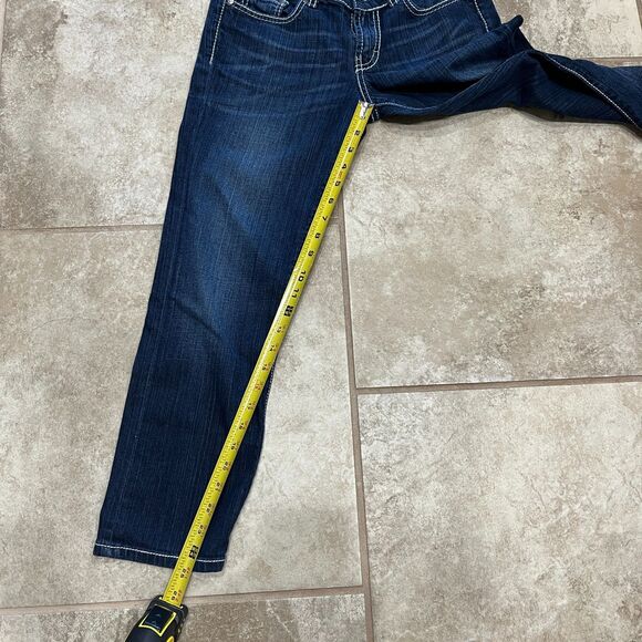 BKE Culture Cropped Jeans with Rhinestone and Embroidered Pockets Size 26 x 25 - Picture 9 of 13